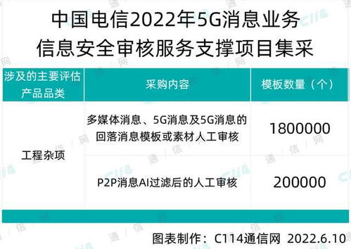 中国电信5G消息业务信息安全审核服务支撑项目集采 2家企业中标